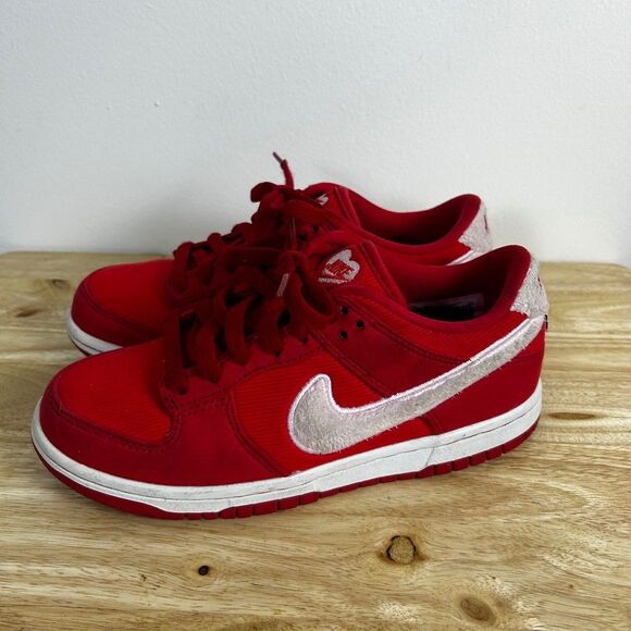 Nike Other - Nike Dunk Low Valentine's Day 2024 Red Corduroy GS Size 4.5Y FZ3548-612